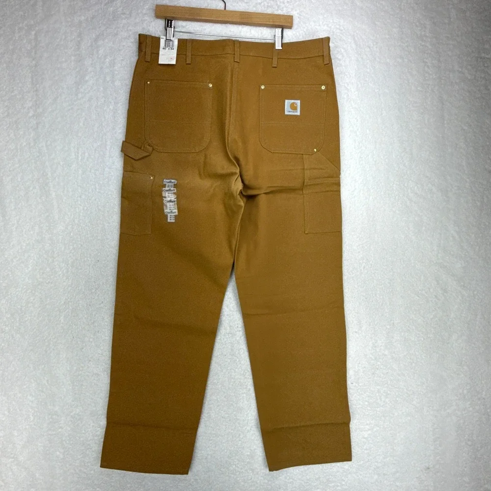 Carhartt Firm‎ Duck Double Knee Work Dungaree Pants Mens 40X34 B01 BRN NWT NOS